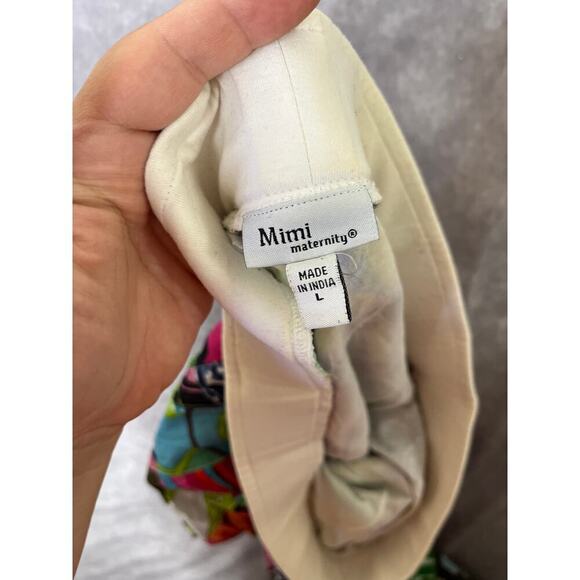 VTG Mimi Maternity Patchwork Colorful Whimsy Boho Midi Skirt sz L Phoebe Buffay - Picture 2 of 8